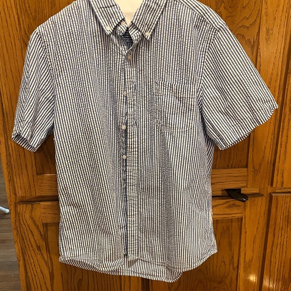 Lands' End Other - Lands' End Blue and White Casual Button Down Shirt